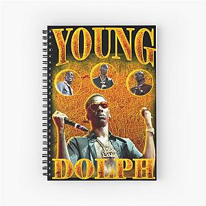 Young Dolph Fire Bootleg Vintage Spiral Notebook