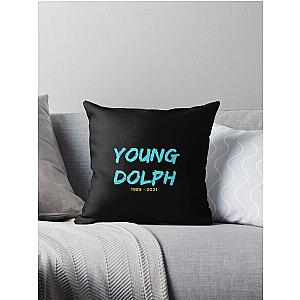 Young dolph typography Throw Pillow