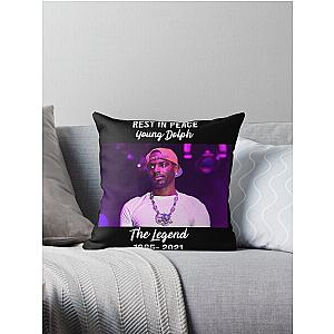 Rest in peace young dolph Throw Pillow