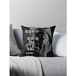 Your memory will never fade, rest in peace young dolph Throw Pillow