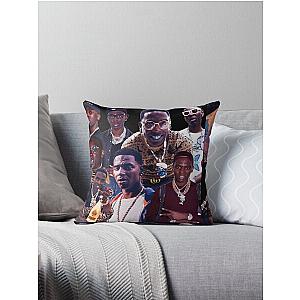 Young dolph tribute collage poster design 2021 Throw Pillow