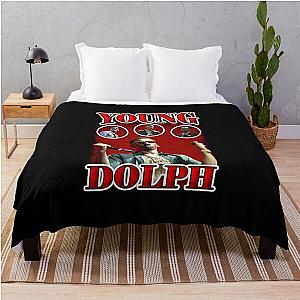 Young Dolph Red Bootleg Vintage Throw Blanket