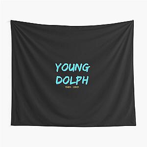 Young dolph typography Tapestry