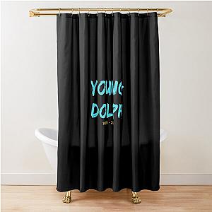 Young dolph typography Shower Curtain