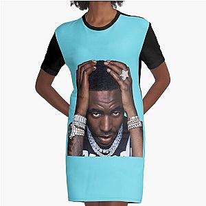 Young Dolph Print Design Graphic T-Shirt Dress