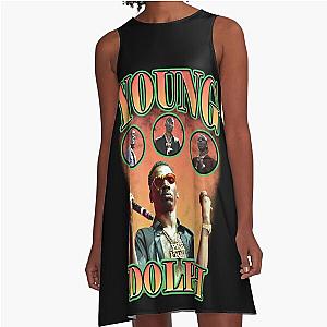 Young Dolph Orange Bootleg Vintage A-Line Dress