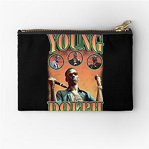 Young Dolph Orange Bootleg Vintage Zipper Pouch