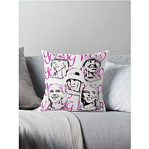 Young Miko graffiti Throw Pillow