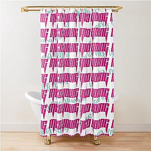 Young Miko (typographic design) Shower Curtain