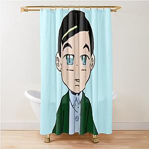 Young Sheldon in anime style Shower Curtain