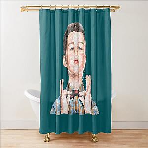 Young Sheldon Sketch   Shower Curtain