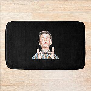 Young Sheldon Sketch   Bath Mat