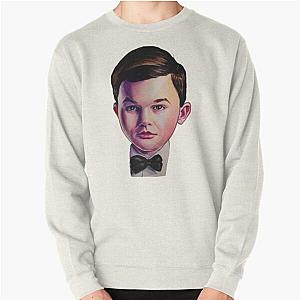 Young Sheldon with bow tie watercolor painting Pullover Sweatshirt