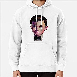 Young Sheldon with bow tie watercolor painting Pullover Hoodie