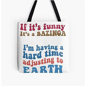 Young Sheldon funny quotes sticker pack All Over Print Tote Bag