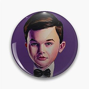 Young Sheldon with bow tie watercolor painting Pin