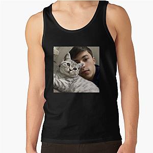 GeorgeNotFound Tank Tops - GeorgeNotFound with his cat Tank Top RB0906