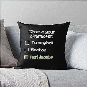 Karl Jacobs Pillows - Choose your character Karl Jacobs Throw Pillow RB1006