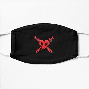 Philza Face Masks - Red Crossed Hardcore Heart Flat Mask RB1106