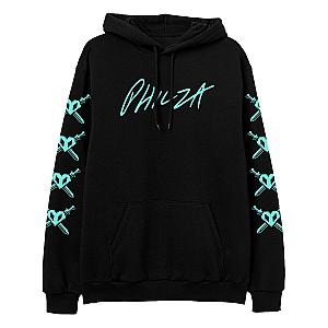 Philza Blue Crossed Hardcore Hearts Hoodie - Philza Hooded Sweatshirt