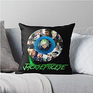 Jacksepticeye Pillows - Collage (with Logo) Throw Pillow RB0107