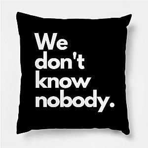 TommyInnit Pillows - We don't know nobody.white (Tommyinnit Quote) Pillow TP2409