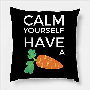 TommyInnit Pillows - Tommyinnit Calm yourself have a carrot Pillow TP2409