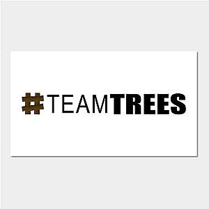 Mr Beast Posters - Hashtag Team Trees Black Poster TP0712