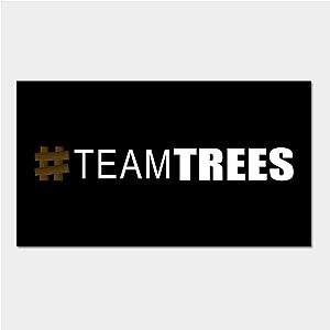 Mr Beast Posters - Hashtag Team Trees White Poster TP0712