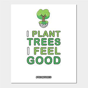 Mr Beast Posters - Vintage Plant Trees Feel Good teamtrees Poster TP0712