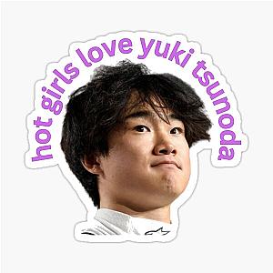 Hot Girls Love Yuki Tsunoda Formula 1 Sticker