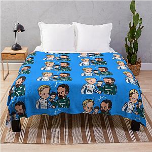 Fernando Alonso, Yuki Tsunoda, Liam Lawson Throw Blanket