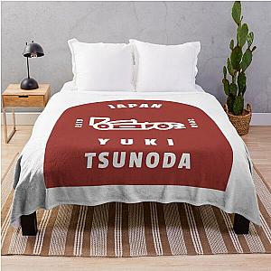 Yuki Tsunoda F1 Racing Throw Blanket