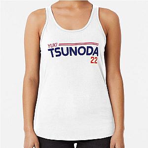 Yuki Tsunoda Bold 22 Art - F1 2025 Driver Graphic Racing Name Number Racerback Tank Top