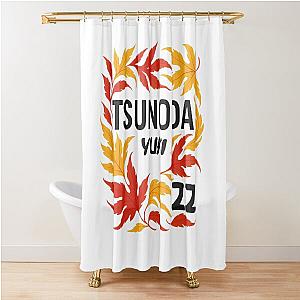 Yuki Tsunoda F1 Graphic Japan Autumn Leaves Racing Design Number 22 Art Shower Curtain