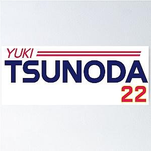 Yuki Tsunoda Bold 22 Art - F1 2025 Driver Graphic - Racing Name Number Poster
