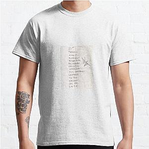 Original &amp; Signed YUNGBLUD tour setlist  Classic T-Shirt RB0208