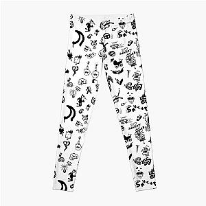 yungblud drawings tattoo sheet (Black) Leggings RB0208