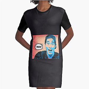 Zach King Artistic Illustration Comic Style Graphic T-Shirt Dress