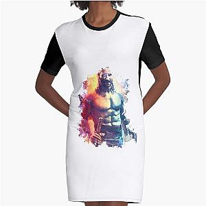 Zach McGowan Scorpion King Design 1 Chiffon Top Graphic T-Shirt Dress