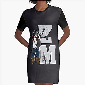 Zach McGowan - ZM - White Graphic T-Shirt Dress