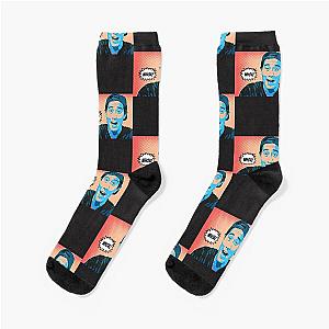 Zach King Artistic Illustration Comic Style Socks