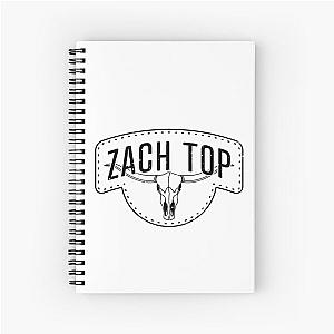 Zach Top Black Skull Spiral Notebook