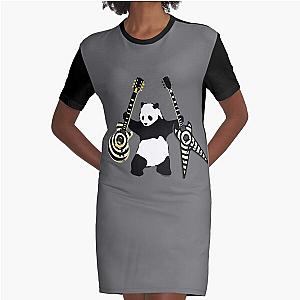 Panda with Guitars - Panda with Axes - Banksy inspired Panda - Zakk Wylde's Signature Guitars Graphic T-Shirt Dress