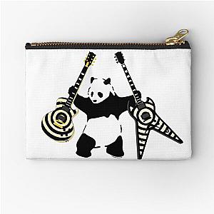 Panda with Guitars - Panda with Axes - Banksy inspired Panda - Zakk Wylde's Signature Guitars Zipper Pouch