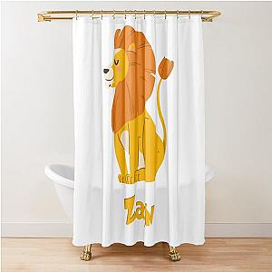 Zayn Lion Baby Boy Wild Animal Name Shower Curtain