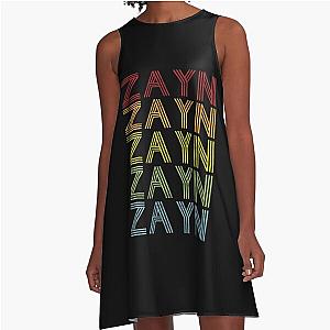 Zayn Name T Shirt - Zayn Vintage Retro Zayn Name Gift Item Tee A-Line Dress