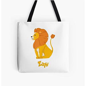 Zayn Lion Baby Boy Wild Animal Name All Over Print Tote Bag