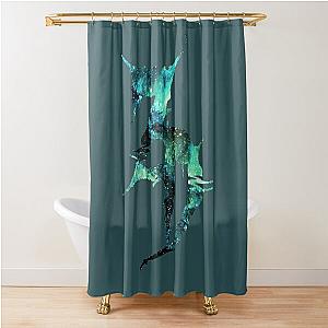 Zeds Dead Green Galaxy  Shower Curtain