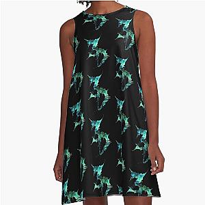 Zeds Dead Green Galaxy  A-Line Dress